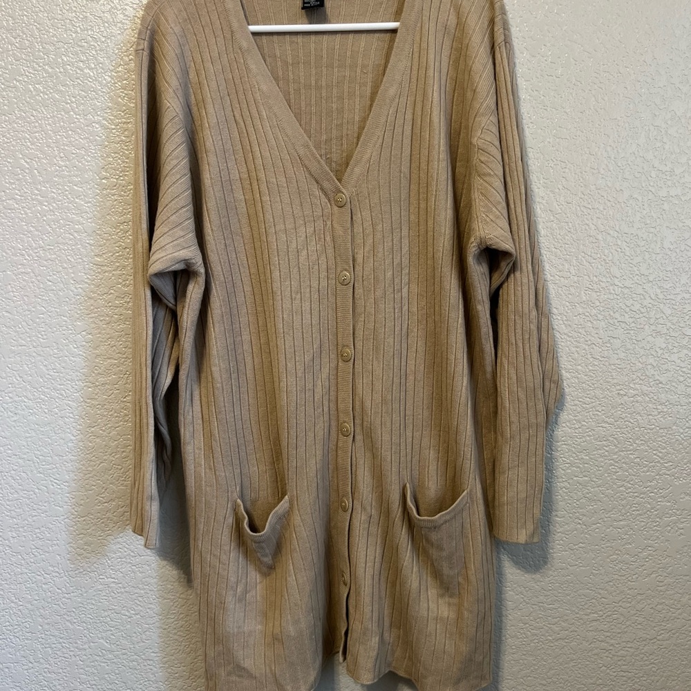 Long sleeve tan cardigan